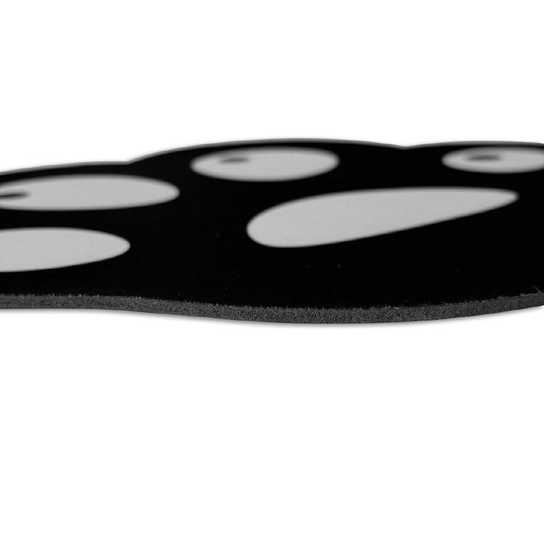 Playmax Paw Print Mouse Mat Black, , hi-res