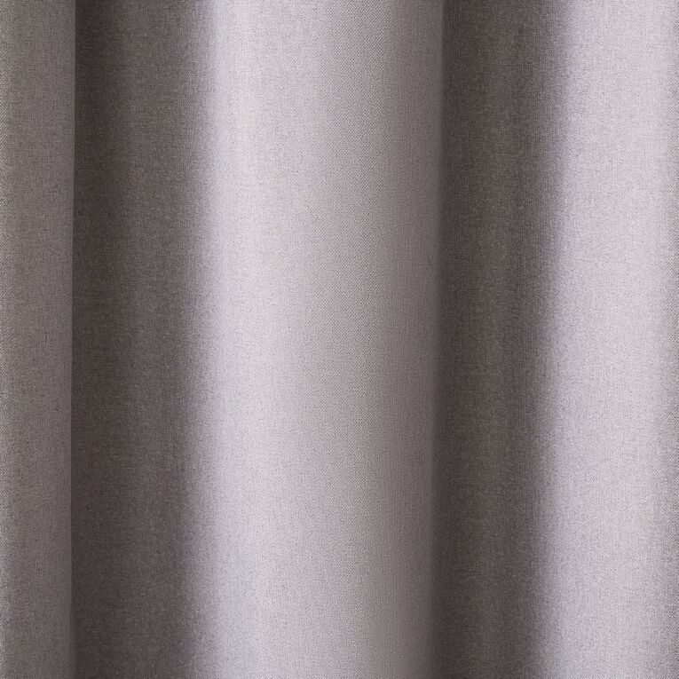 Living & Co Studio Eyelet Curtains Charcoal 150-230cm Wide/205cm Drop, , hi-res