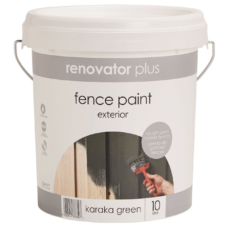 Renovator Plus Fence Paint Karaka 10L, , hi-res