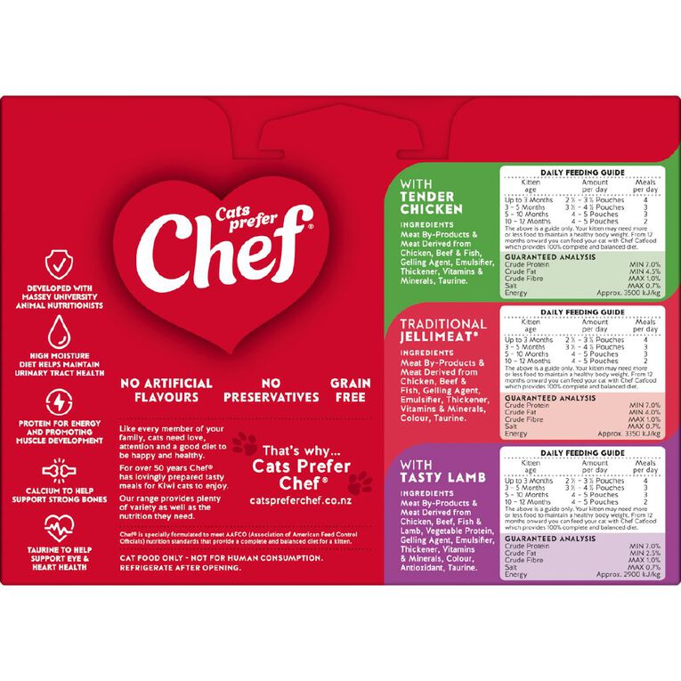 Chef Kitten Variety of Loaf Cat Food 12 Pack, , hi-res