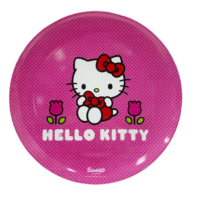 Hello Kitty Melamine Plate Pink Dark, , hi-res