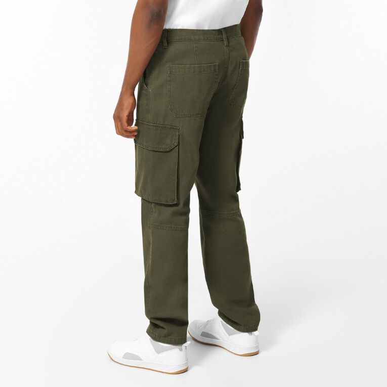 Garage Men's Relaxed Cargo Pants, Green Dark, hi-res
