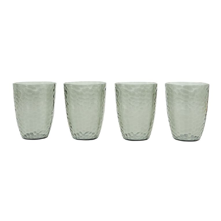 Living & Co Textured Picnic Cups 430ml Grey Light 4 Pack, , hi-res