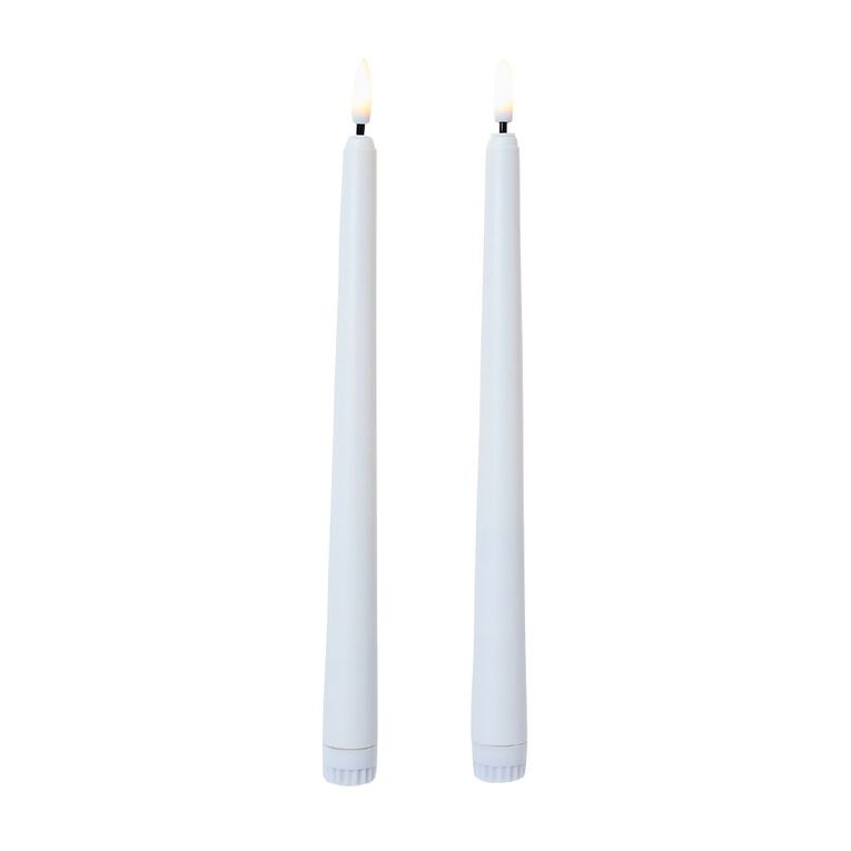 Living & Co LED Taper Candle 2 Pack, , hi-res