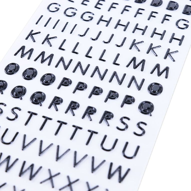 Uniti Mini Foam Alpha Stickers Black, , hi-res