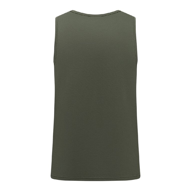 Active Intent Men's Cooldry Singlet, Green Mid, hi-res