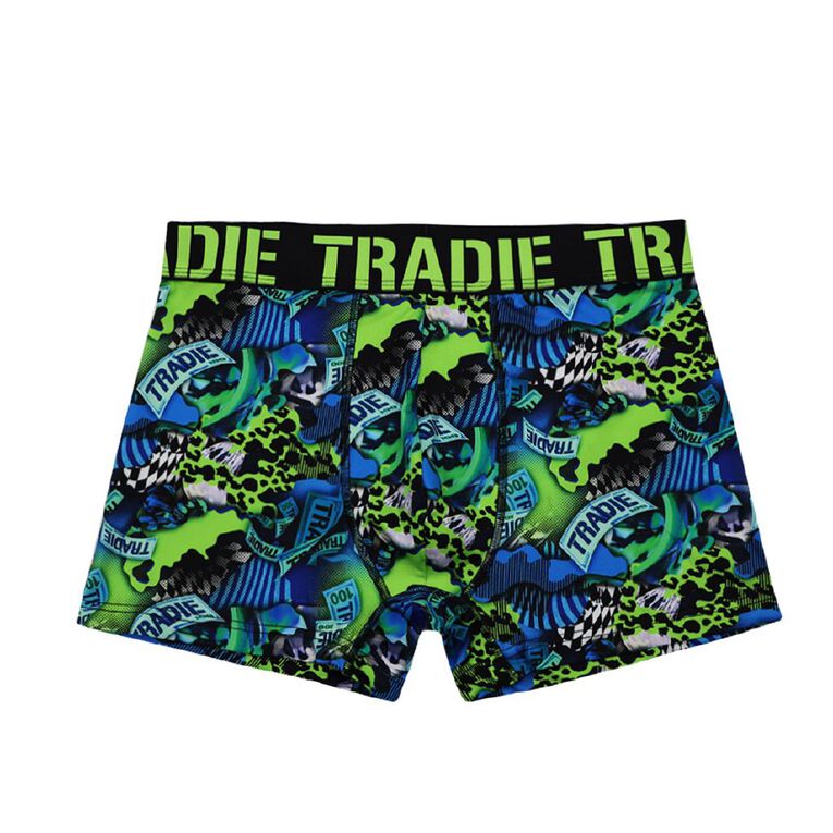 Tradie Men's Work N Surf Trunks, Green, hi-res