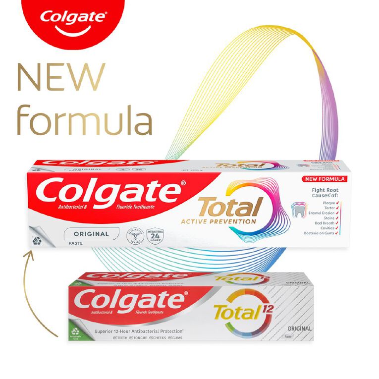 Colgate Total Original Antibacterial Fluoride Toothpaste 40g, , hi-res