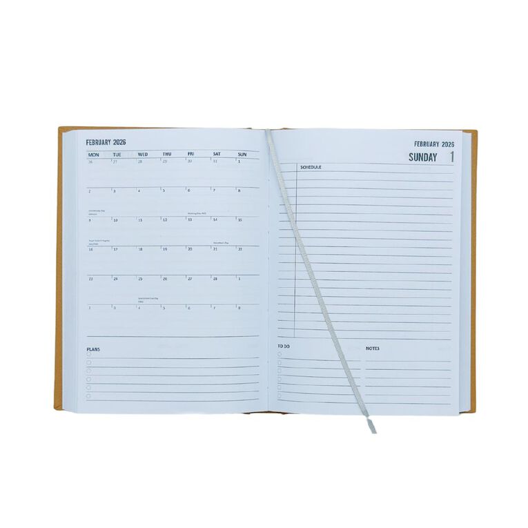 WS Mid Year Diary Day To Page 2025-26 Yellow, , hi-res