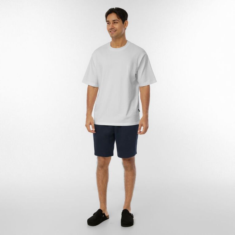 H&H Men's Plain Knit Shorts, Blue Dark, hi-res