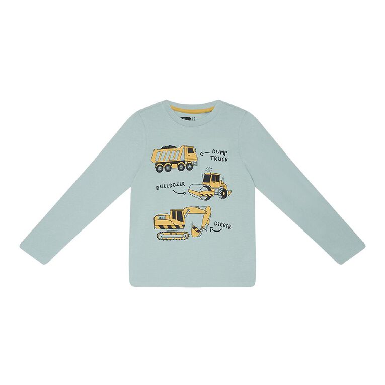 Young Original Print Long Sleeve Tee, Blue Light, hi-res