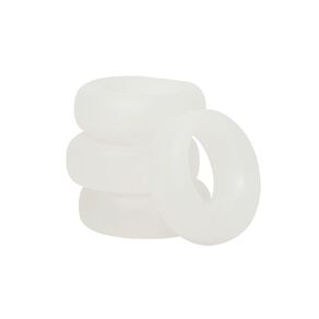 Living & Co Resin Napkin Ring 6cm x 2cm White 4 Pack