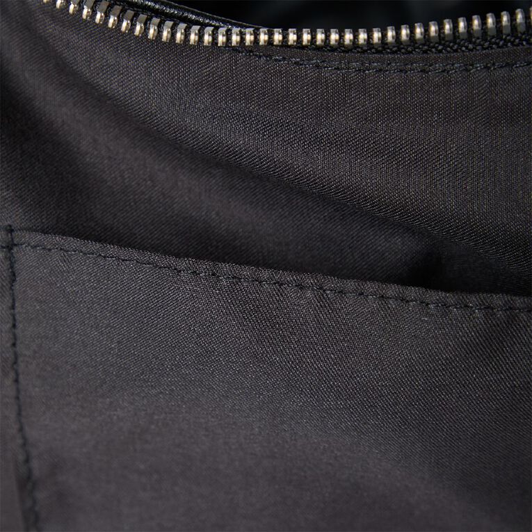 H&H Knot Detail Crescent Shoulder Bag, Black, hi-res