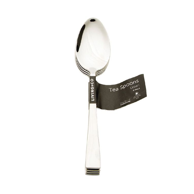 Living & Co Urban Teaspoons Stainless Stainless Steel 4 Pack, , hi-res