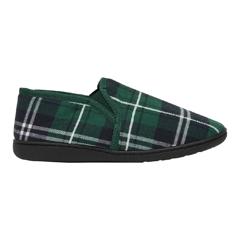 H&H Men's Charles Closed Back Slippers, Green, hi-res