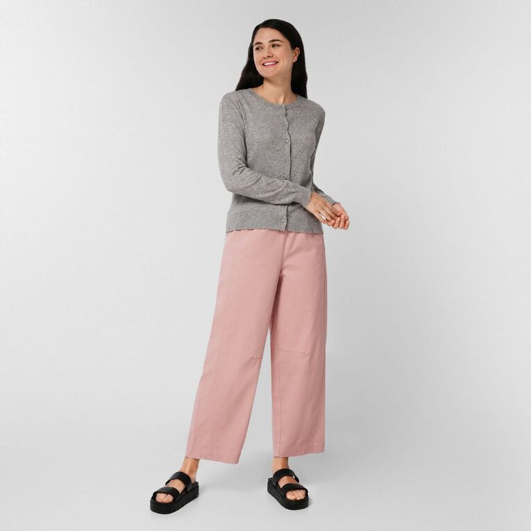H&H Women's Relaxed Barrel Leg Pants, Pink Mid, hi-res