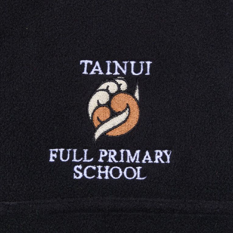 Schooltex Tainui Primary School Polar Fleece Top with Embroidery, Black/Gold, hi-res