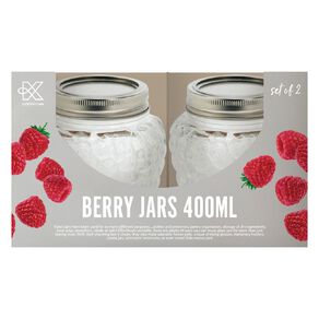 Kate's Kitchen Preserving Berry Jar 2 Pack Clear 400ml