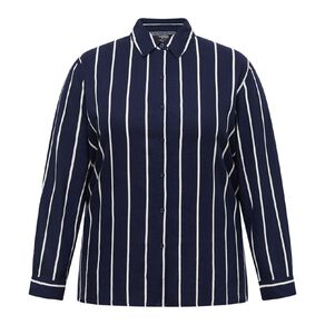H&H Curve Women's Long Sleeve Linen Blend Shirt