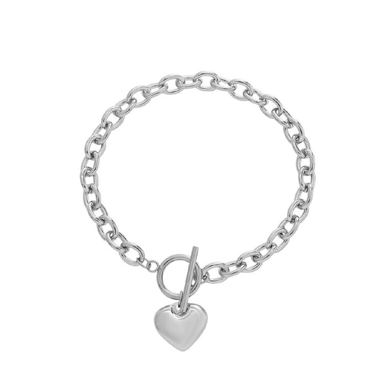 Waterproof Heart T-Bar Bracelet, , hi-res