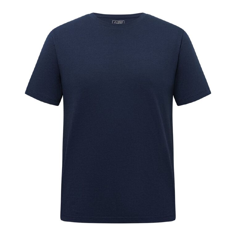 Active Intent Men's Running Tee, Blue Dark, hi-res