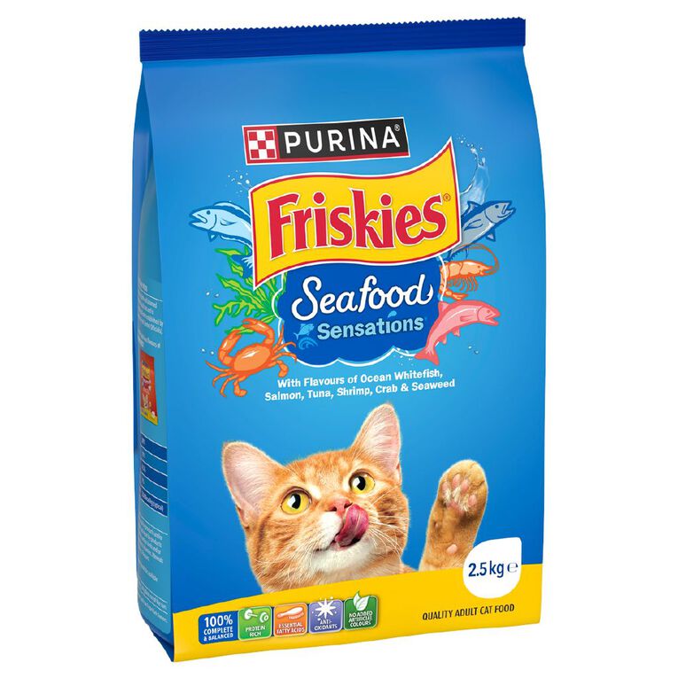 Friskies Seafood Sensations Dry Cat Food 2.5kg, , hi-res