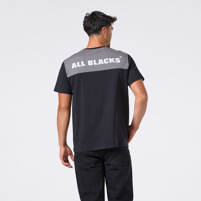 All Blacks Men's Short Sleeve Tee, Black/Grey, hi-res