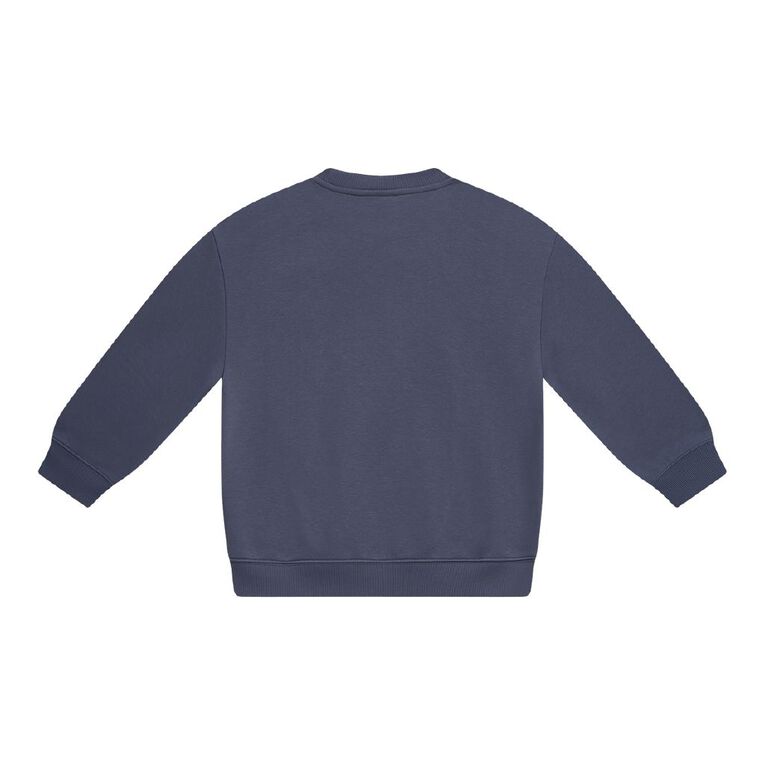 Young Original Printed Crew Sweat, Grey Mid, hi-res