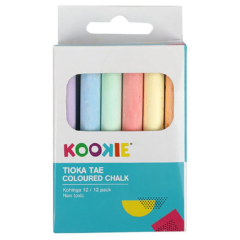 Kookie Coloured Chalk 12 Pack, , hi-res
