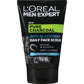 loreal men expert facial scrub pure carbon anti-blackhead 100 ml