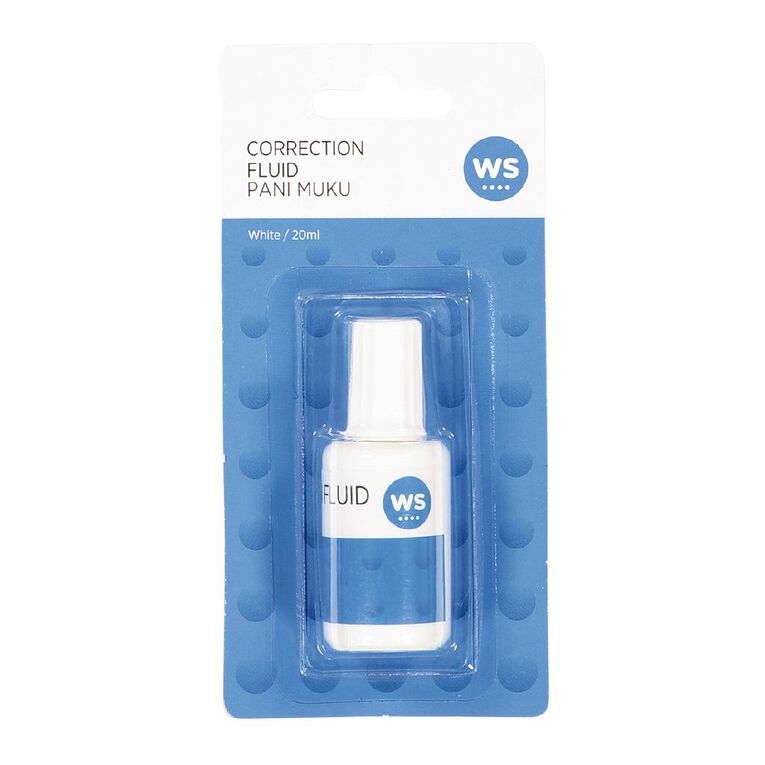WS Correction Fluid 20ml White, , hi-res