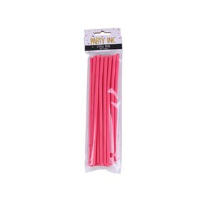 Party Inc Straw Pink 20 Pack