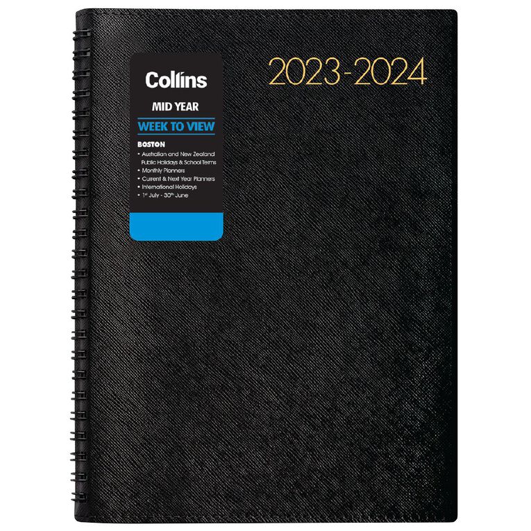 Collins 2025-26 Diary Mid Year Boston 3 Week to View A5 A5, , hi-res