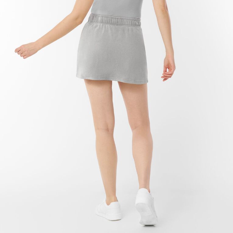 H&H Women's Acid Wash French Terry Mini Skirt, Grey, hi-res