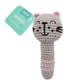 Babywise Long Rattle Toy Cat/Hippo