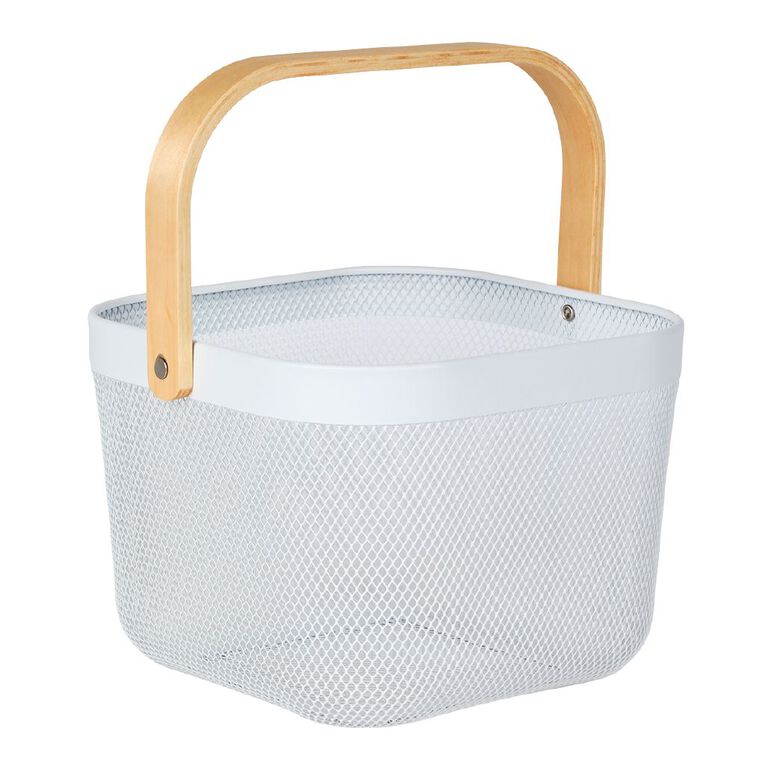 Living & Co Mesh Basket White, , hi-res