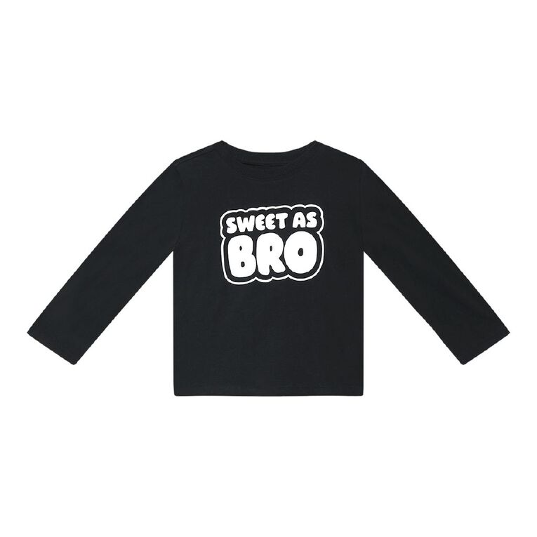 Young Original Toddler Long Sleeve Printed Tee, Black, hi-res