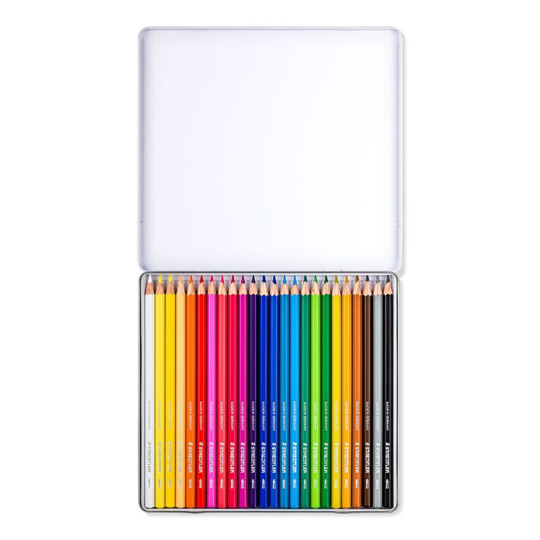 Staedtler Design Journey Watercolour Pencil Tin 24 Pack, , hi-res
