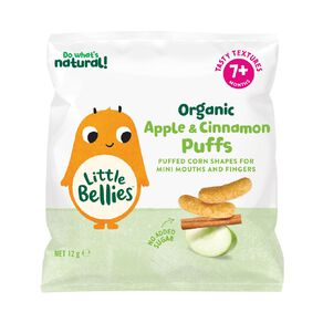 Little Bellies Baby Organic Apple and Cinnamon Puffs 12g