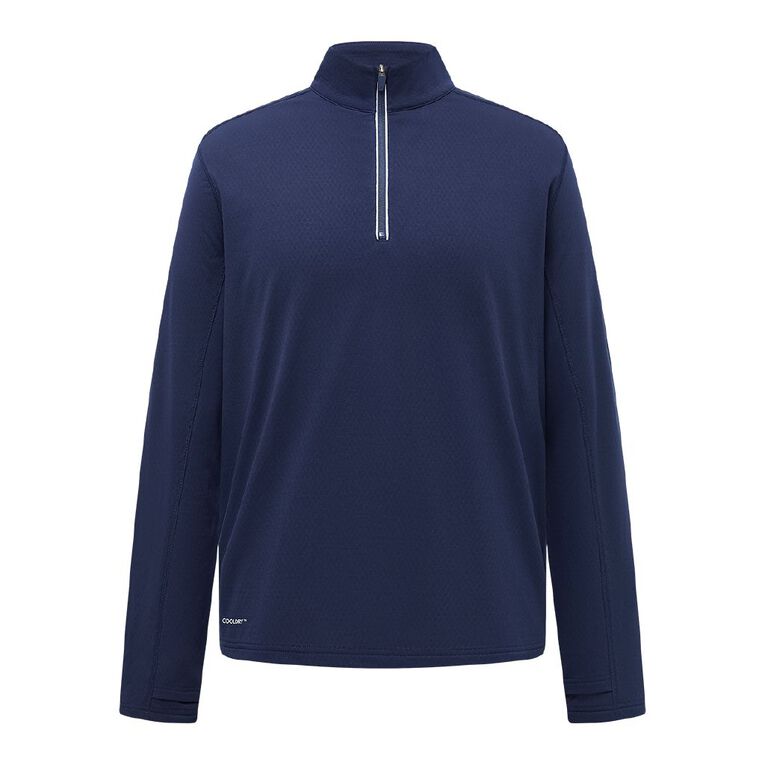 Active Intent Men's Active Quarter Zip Sweat, Blue Dark, hi-res