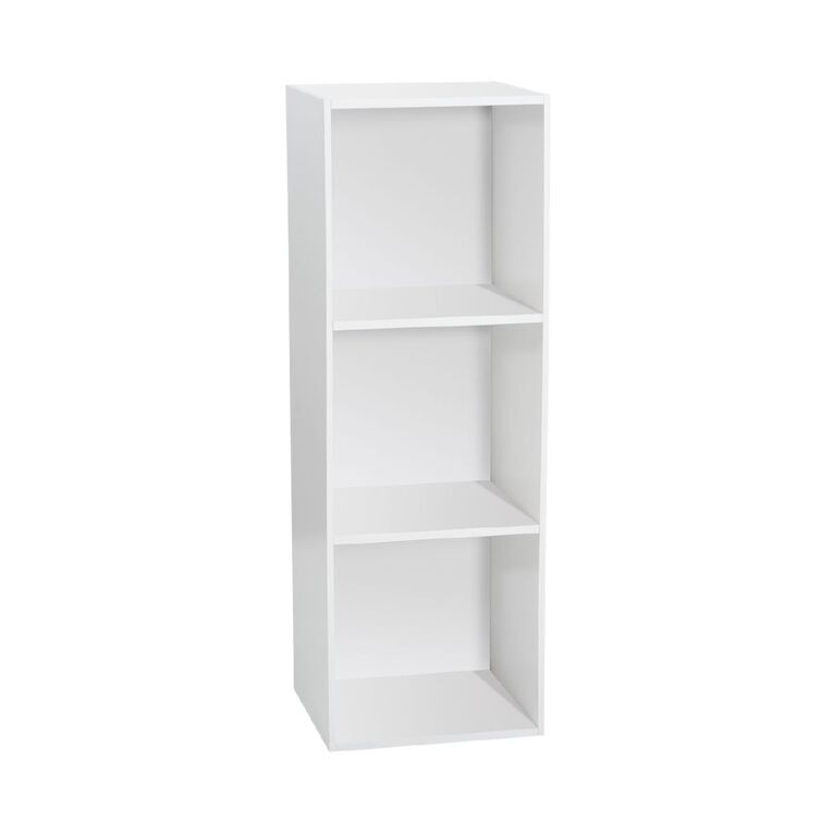 Sort It 1 x 3 Cube Storage Unit White White, , hi-res