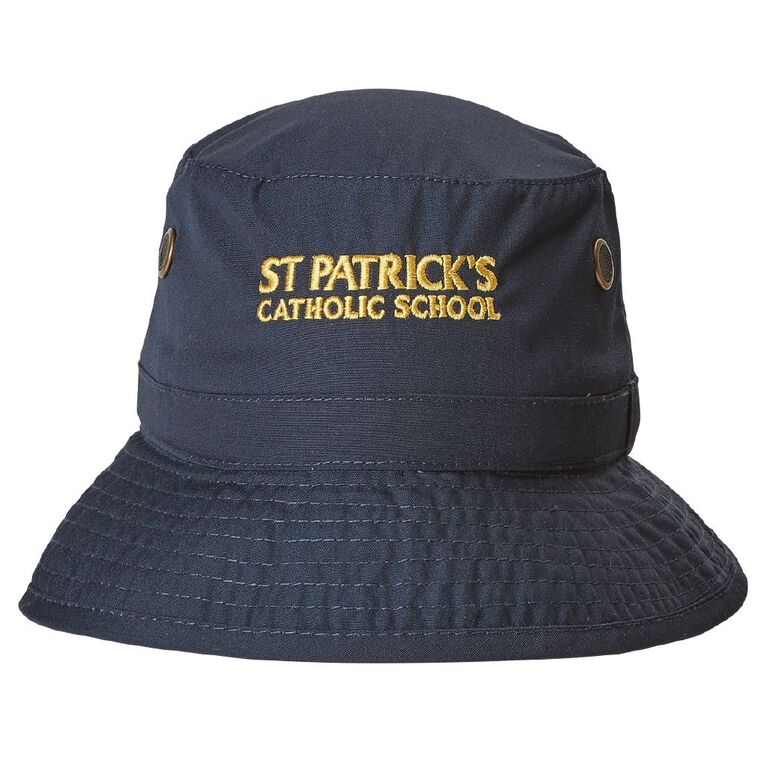 Schooltex St Patricks Bucket Hat with Embroidery, Navy, hi-res