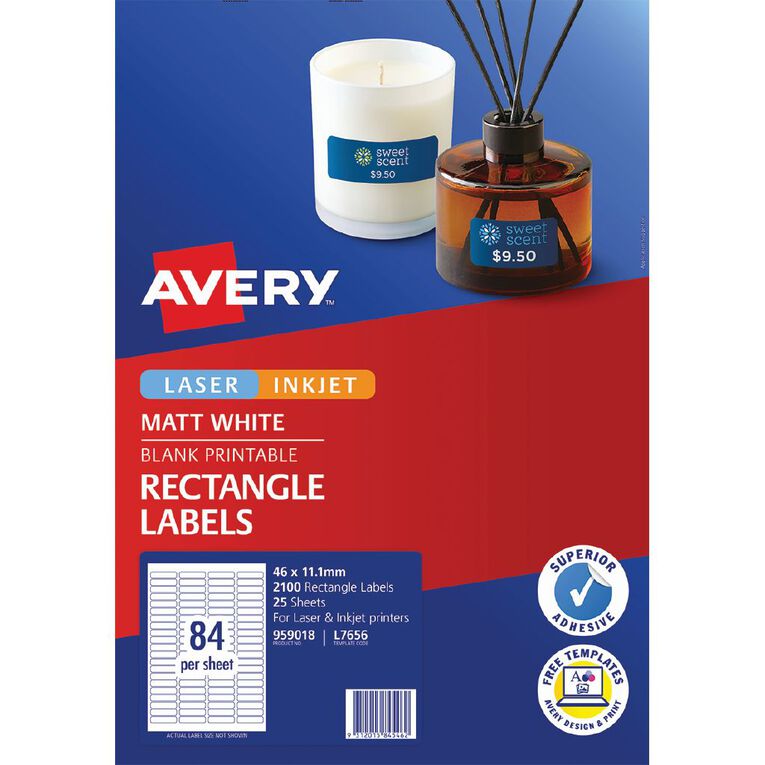 Avery Laser Labels L7656-25 Pack 25, , hi-res
