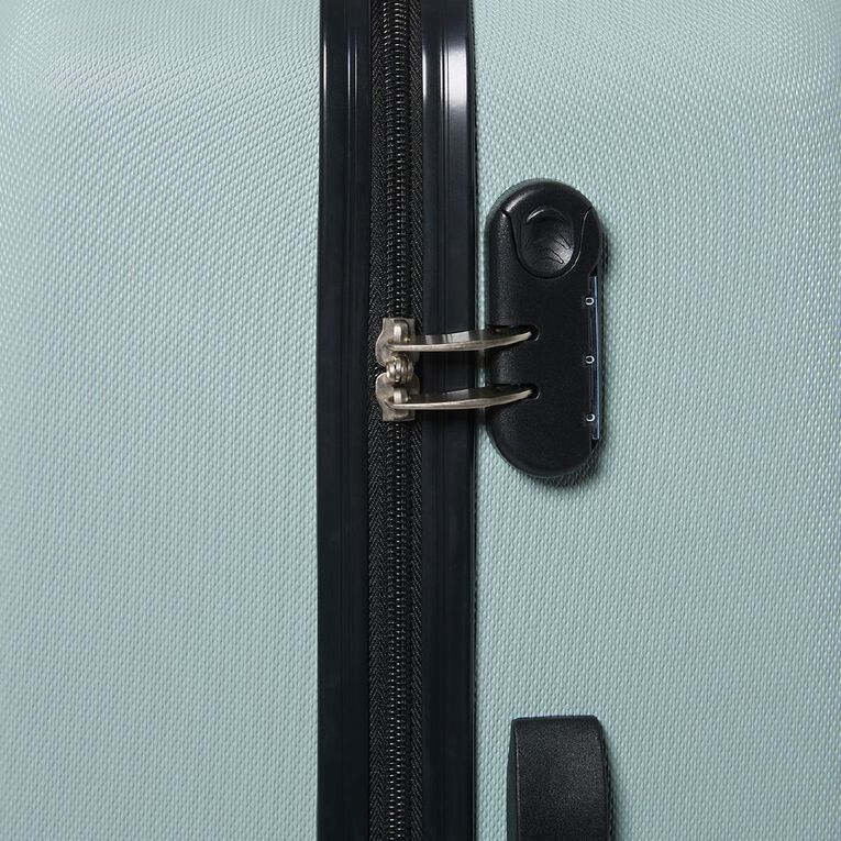 Living & Co 70cm Hard Textured Checked Suitcase Ice Green, , hi-res