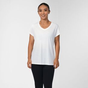 H&H Women's Short Sleeve V-Neck Cotton Tee