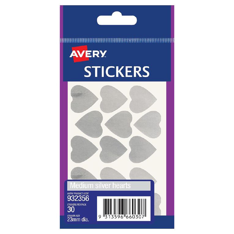 Avery Heart Stickers 23mm Diameter, , hi-res