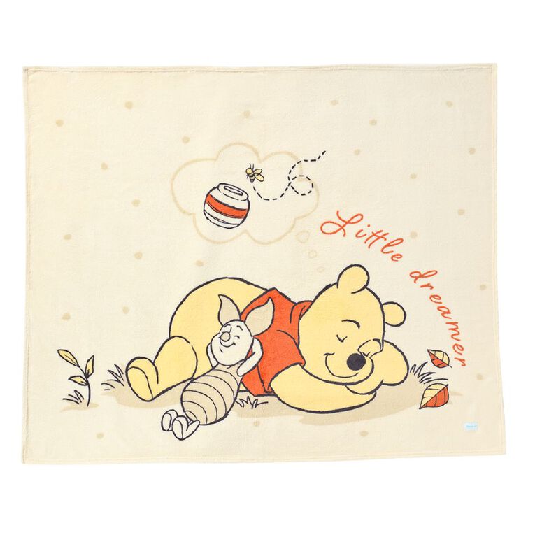 Winnie the Pooh Coral Fleece Cot Blanket The Warehouse