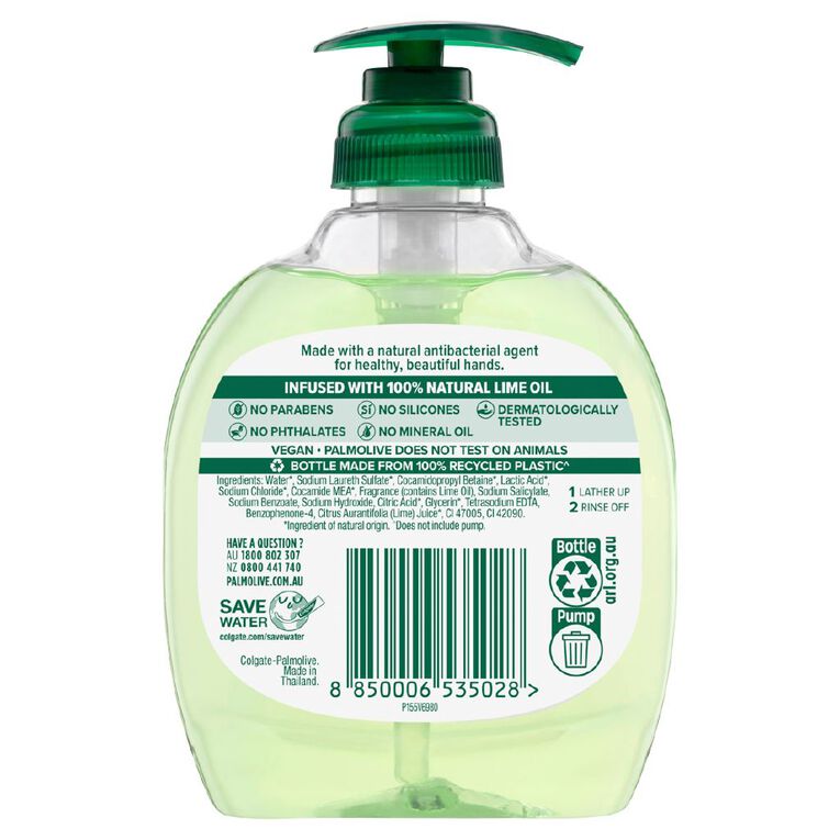 Palmolive Antibacterial Lime Liquid Hand Wash Pump 250ml, , hi-res