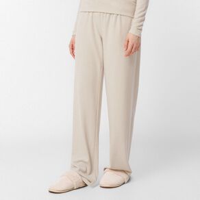 H&H Women's Brushed Knit Rib Fold Over Lounge Pants