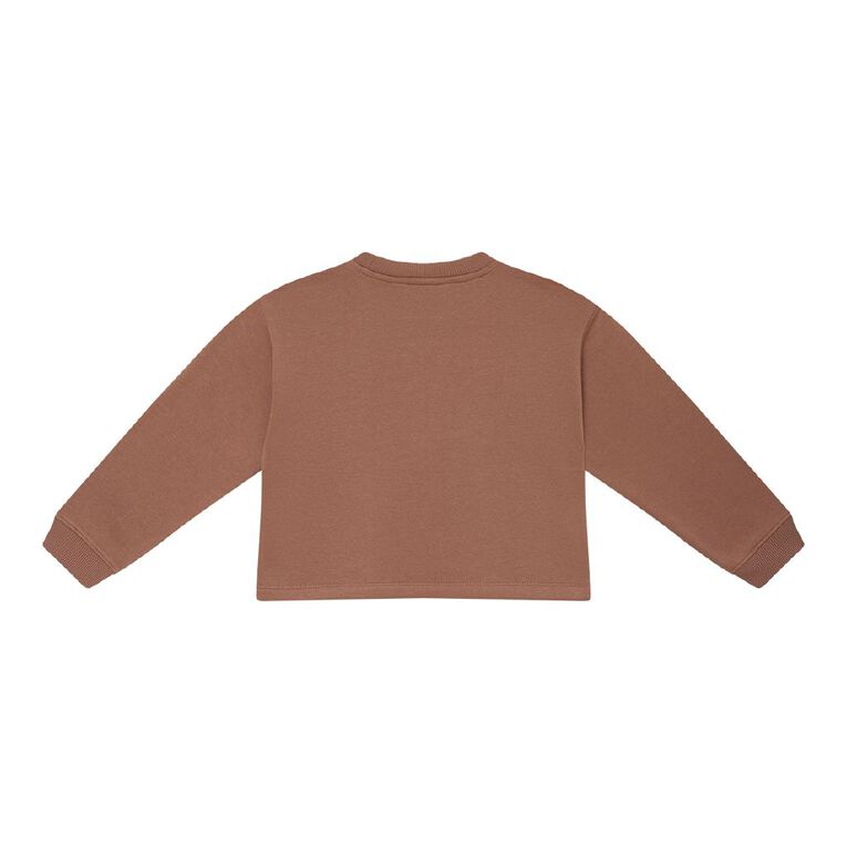 Young Original Boxy Crew Sweat, Brown Mid, hi-res